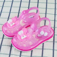 Children's sandals women's Baotou non-slip soft bottom plastic waterproof children 2 to 3 years old baby jelly crystal shoes summer