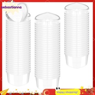 100 Pcs 2.4 Oz Valentine'S Day Heart Shaped Containers Plastic Box with Lids Reusable Small Portion 