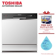 (Bulky) Toshiba Tabletop Dishwasher DW-08T1(S) (FOC 2x Dishwashing Powder - While Stock Lasts)