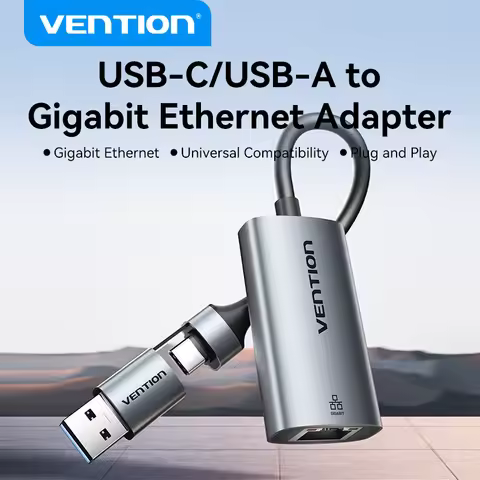 Vention 1000Mbps USB Ethernet Adapter Type C/USB A to Rj45 Lan Network Adapter for PC Macbook Laptop