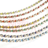 [Ah Liang Bicycle] TAYA Daya Silver Color Chain, 9-Speed System Dedicated NOVE-91 Chain Quick Shift 