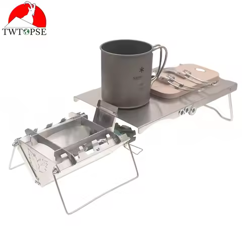 TWTOPSE Camping Stove Folding Table Titanium Rack For SOTO ST320 SOD320 BRS-3000T MSR Pocket Rocket 