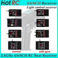 HOTRC 2.4GHz F-08AT F-06AT F-04AT F-01AT ไจโร/ตัวรับสัญญาณควบคุมแสง4/6/8 CH สำหรับ CT-4A CT-6A CT-8A