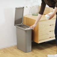 日本RISU 日本製纖形雙蓋防臭彈蓋式垃圾桶-21L