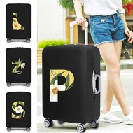 Sarung koper Cover koper  Luggage Cover Protective Suitcase Cover Case Floral Letter Printed Luggage