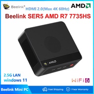 【HOT】Beelink SER5 5500U AMD Ryzen™ 7 7735HS Wifi6 BT5.2 4K60Hz Desktop Office Mini PC  Windows 11 SS
