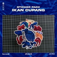 COD COD COD COD✨ Cute Betta Fish Sticker Pack for Suitcase Laptop Skateboard