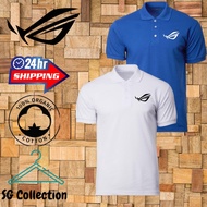 [KAIN SEJUK] ROG Polo T Shirt Unisex Popular Fashion Street wear Men's and Women polo 衬衫 Baju lelaki