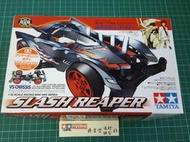 Tamiya 1/32 四驅車軌道車   SLASH REAPER 透明橘車殼 黑輪框#95219