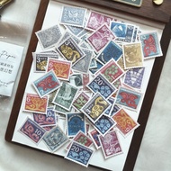100 Pcs Embossed Stamps Ephemera | Shinjodu | Journal | Bujo | Scrapbook | Stamp paper ephemera