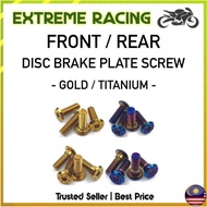 ( 1 PC ) Disc Brake Plate Screw M8 Universal Front Rear Titanium Gold Skru Steeless Y15 Y15ZR Y125Z 