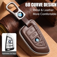 For BMW 2 5 6 7 Series X1 X2 X3 X5 X6 Remote Key Case Cover Cowhide Key Protector Accessories