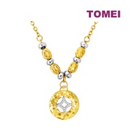 TOMEI Dual-Tone Coin Necklace Yellow Gold 916