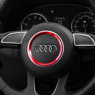 Car Sline Steering Wheel Center Badge Decorative Sticker Cover For Audi A4 B8 A6 S6 C7 A3 8V A5 Q5 S3 S4 A7 A1 8X TT Accessories