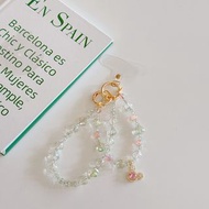 🌟米妮珍珠水晶手機繩系列🌟（送手機鋼化膜）（送順豐智能櫃）米妮水晶手機繩，串珠手機繩，手機鏈適用任何手機殼，小米珠，水晶材料，MagsafeiPhone15，iPhone15pro，iPhone15p