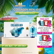 [60 Bottles] Kinohimitsu Collagen Men 5300mg Beauty Supplement 50ml - Oil Control & Scar Healing
