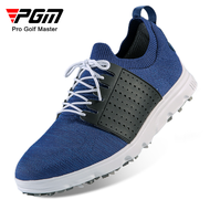 PGM Mens Golf Shoes Ultra-Light Mesh Gym Sneakers Flying Woven Golf Sports Shoe Man Anti-Slip Spikes Trainers Plus Size