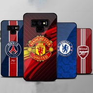 Samsung Galaxy Note 9 High-Quality Tempered Glass Case, Printed Football Club