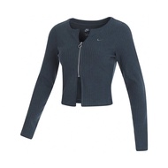 2024 Women's AS W NSW NK CHLL KNT RIB FZ CR Long Sleeve Knit Crew Neck Top TFN3683-478