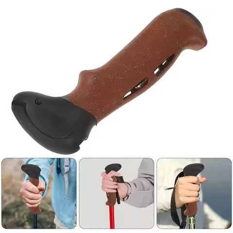 2Pcs Anti-Skid Cork Handle Replacement for Hiking Poles Comfortable Trekking Pole Grips Shock Absorb