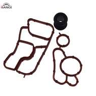 Oil Filter Housing Gasket / Cooler Coolant Pipe Connector Set For VW Audi A4 A6 Quattro A5 A6 A4 Qua