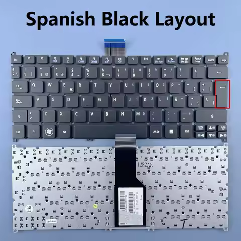 Spanish Keyboard For Acer Aspire one 725 726 756 S3 MS2346 S3-371 S3-391 S3-951 S5 S5-391 V5-121 V5-