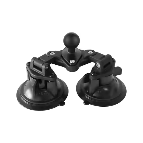 Twist Lock Dual Pivot Suction Cup Adjustable Car Windshield Phone Holder 1'' Ball Twist Lock Dual Ar