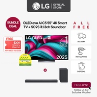 [New] LG OLED55C5 55" evo AI 4K Smart TV + LG SC9S 3.1.3ch High Res Audio Soundbar [Bundle Deal]