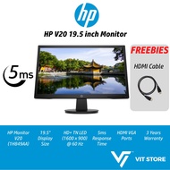 Monitor Anti Silau LED HP V20 19.5" HD 1H849AA (TN / 60Hz / 5ms / VGA + HDMI / 3Y) Komputer Baru Mur