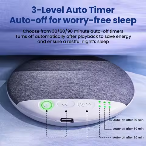 Ultra-slim Bluetooth Speaker Nature white Noise Sleep Speaker MP3 Music Player Timed Shutdown HiFi S