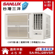 【SANLUX 台灣三洋】4-6坪變頻R32冷專窗型冷氣(SA-L28VSR/SA-R28VSR)/ 右吹