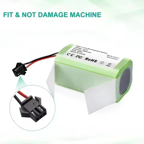 14.4V 6800mAh Li-ion Battery for for Conga 990 1090 Tesvor X500 Ecovacs Deebot N79 N79S DN622 Eufy R