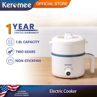 Keromee 1.8L หม้อหุงข้าว กระทะทอด Non Stick Electrical Cooker Multifunctional Frying Pan Electric Ki