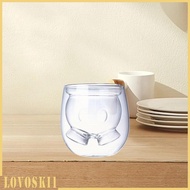 [Lovoski1] Double Walled Glass Cup Espresso Cup Girls Friends Families Birthday