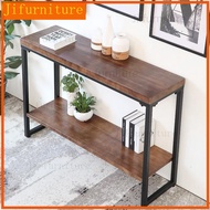Minimally modern foyer table/solid wood long narrow table/wall facing table