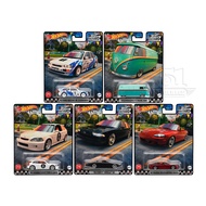 Hot Wheels Premium Boulevard Dash Q 2023 Honda Civic Type R EK9 | VW T1 Panel Bus | Ford Escort