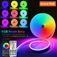 RGB neon light strip, 5-30M, APP+remote control, room living room outdoor decorative light strip, RG