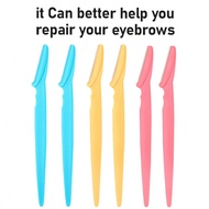 6 Pcs Eyebrow Facial Razor The Color Depth Is Random For Women Face Y2k Skincare Goth Travel Essenti