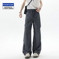 Extended Length Mens Ice Silk Sports Pants Ultra Long Casual Trousers for Tall Guys Summer 190cm Loo
