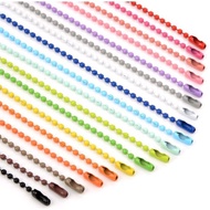 10pcs 1.5/2/2.4mm Colored Paint Bead Chain Rainbow Fashion Jewelry Findings DIY For Making Keychain 