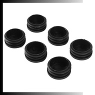 6Pcs Plastic Blanking End Cap Pipe Tube Insert Plug Cover 40mm Black u1bhhrhds