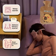 fengjue 300/500/1000ml Cute Cartoon Capybara Hot Water Bottle Water Filling Small Portable Student H