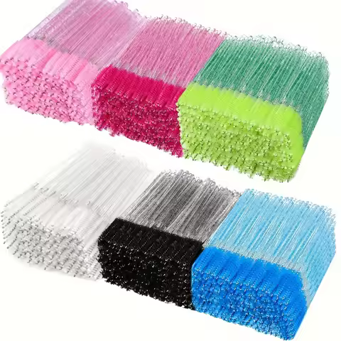 Professional 300PCS Disposable Spoolie Wands - Nylon Bristle for Lash/Brow Extensions, Odorless ABS 