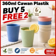 360ml/Wheat Straw Premium Cup/Plastic Cup/Cawan Plastik/Drinking Cup/Gelas Plastik/Cup Air/Cup Plast