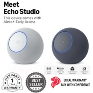 Amazon Echo Studio (2025), spatial audio Dolby Atmos speaker, smart home hub zigbee AI Alexa, youtub