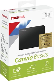 Toshiba External Harddrive (1TB/2TB) รุ่น Canvio Basics A3 External HDD Black 1TB USB 3.2