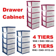 Drawer Cabinet Set of 4 Tier / 5 Tier / home laundry room office storage organizer stocker container