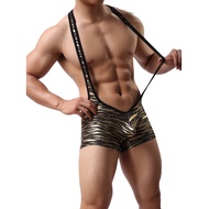 Sling Tight Boxer Briefs Sexy Tights Men's Bodysuit Role-Playing GAY Fashion Leopard Print Strap Bod