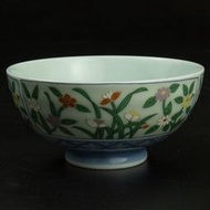 早期日本有田燒 聖山窯鄉間花朵陶瓷碗