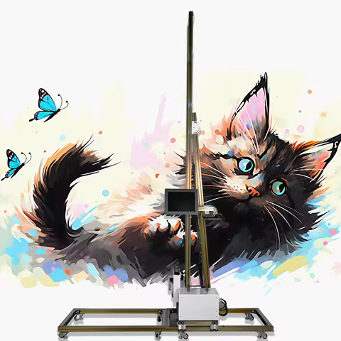Vertical 3D Photo UV Wall Printing Inkjet Machine For Mural Painting UV CMYKW Wall Printer And Print